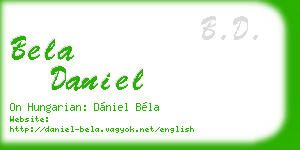 bela daniel business card